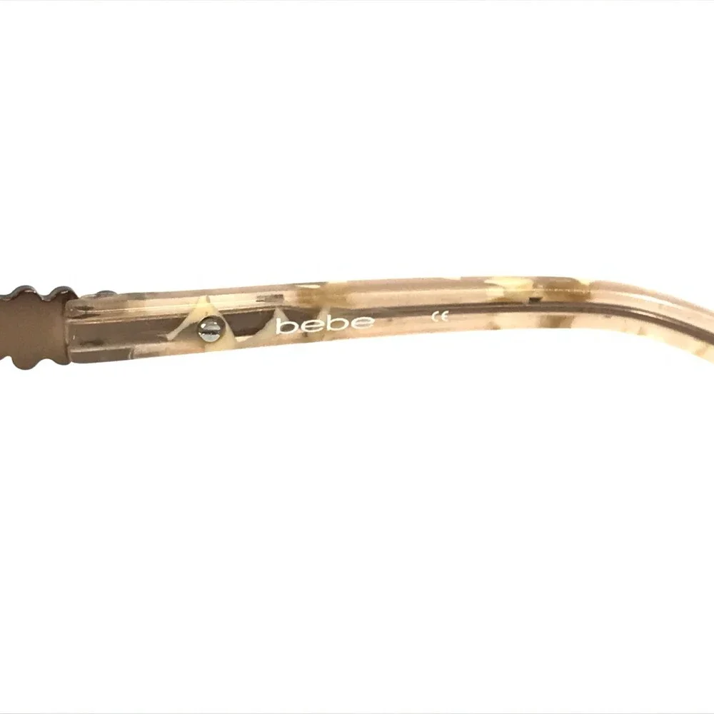 Bebe Eyeglasses Frames BB5177 200 TOPAZ Gold Cat Eye Swarovski 52-17-135
